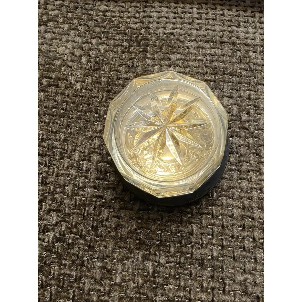 Antique STERLING SILVER & CRYSTAL Powder Jar Vanity Victorian 19th C. 1800s